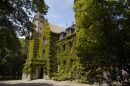 czerwiec-09 Sobótka - pałac von Stieglerów z lat 1898-1899, eklektyczny, w stylu neorenesansowo-secesyjnym z dwiema wieżyczkami, basztą i wieżą, opleciony dzikim winem.